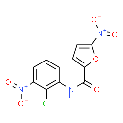 ChemSpider 2D Image | N-(2-Chloro-3-nitrophenyl)-5-nitro-2-furamide | C11H6ClN3O6