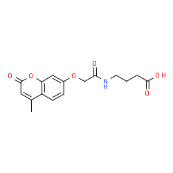 ChemSpider 2D Image | 4-({[(4-Methyl-2-oxo-2H-chromen-7-yl)oxy]acetyl}amino)butanoic acid | C16H17NO6