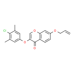 ChemSpider 2D Image | 7-(Allyloxy)-3-(4-chloro-3,5-dimethylphenoxy)-4H-chromen-4-one | C20H17ClO4