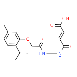 ChemSpider 2D Image | (2E)-4-{2-[(2-Isopropyl-5-methylphenoxy)acetyl]hydrazino}-4-oxo-2-butenoic acid | C16H20N2O5