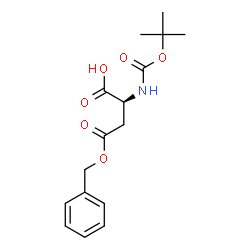 ChemSpider 2D Image | Boc-Asp(OBzl)-OH | C16H21NO6