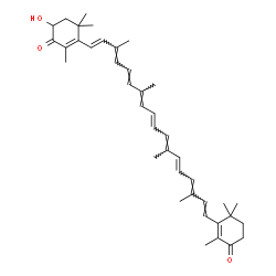 ChemSpider 2D Image | 3-Hydroxy-beta,beta-carotene-4,4'-dione | C40H52O3