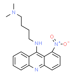 ChemSpider 2D Image | N,N-Dimethyl-N'-(1-nitro-9-acridinyl)-1,4-butanediamine | C19H22N4O2
