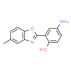 ChemSpider 2D Image | 4-Amino-2-(5-methyl-benzooxazol-2-yl)-phenol | C14H12N2O2