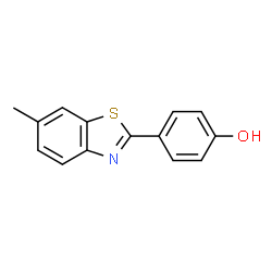 ChemSpider 2D Image | 4-(6-Methyl-2-benzothiazolyl)phenol | C14H11NOS