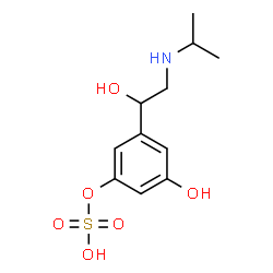 ChemSpider 2D Image | 3-Hydroxy-5-[1-hydroxy-2-(isopropylamino)ethyl]phenyl hydrogen sulfate | C11H17NO6S