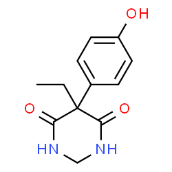 ChemSpider 2D Image | 5-Ethyl-5-(4-hydroxyphenyl)dihydro-4,6(1H,5H)-pyrimidinedione | C12H14N2O3