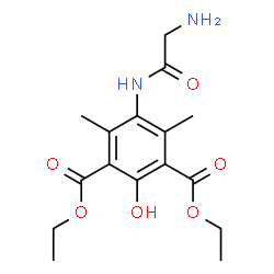 ChemSpider 2D Image | Diethyl 5-(glycylamino)-2-hydroxy-4,6-dimethylisophthalate | C16H22N2O6