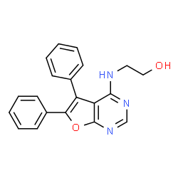 ChemSpider 2D Image | 2-[(5,6-Diphenylfuro[2,3-d]pyrimidin-4-yl)amino]ethanol | C20H17N3O2