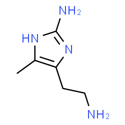 ChemSpider 2D Image | 4-(2-Aminoethyl)-5-methyl-1H-imidazol-2-amine | C6H12N4