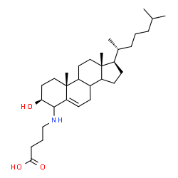 ChemSpider 2D Image | 4-{[(3beta,8xi,9xi,14xi)-3-Hydroxycholest-5-en-4-yl]amino}butanoic acid | C31H53NO3