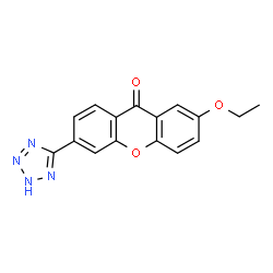 ChemSpider 2D Image | 2-Ethoxy-6-(2H-tetrazol-5-yl)-9H-xanthen-9-one | C16H12N4O3
