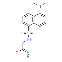 ChemSpider 2D Image | Methyl (1Z)-2-({[5-(dimethylamino)-1-naphthyl]sulfonyl}amino)ethanimidate | C15H19N3O3S