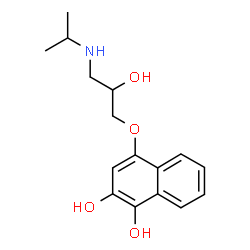 ChemSpider 2D Image | 4-[2-Hydroxy-3-(isopropylamino)propoxy]-1,2-naphthalenediol | C16H21NO4