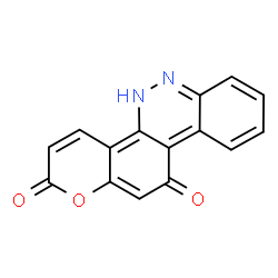 ChemSpider 2D Image | 2H-Benzo[c]pyrano[2,3-h]cinnoline-2,11(5H)-dione | C15H8N2O3