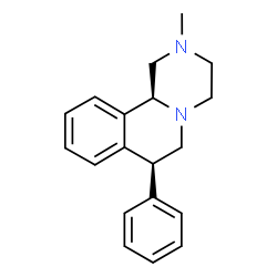 ChemSpider 2D Image | (7S,11bS)-2-Methyl-7-phenyl-1,3,4,6,7,11b-hexahydro-2H-pyrazino[2,1-a]isoquinoline | C19H22N2