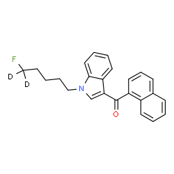 ChemSpider 2D Image | {1-[5-Fluoro(5,5-~2~H_2_)pentyl]-1H-indol-3-yl}(1-naphthyl)methanone | C24H20D2FNO