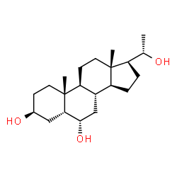 ChemSpider 2D Image | (3beta,5beta,6alpha,20S)-Pregnane-3,6,20-triol | C21H36O3