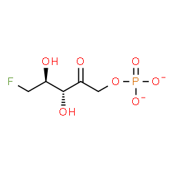 ChemSpider 2D Image | 5-Deoxy-5-fluoro-1-O-phosphonato-D-ribulose | C5H8FO7P
