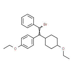ChemSpider 2D Image | 1-[(E)-2-Bromo-1-(4-ethoxycyclohexyl)-2-phenylvinyl]-4-ethoxybenzene | C24H29BrO2