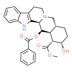 ChemSpider 2D Image | Methyl (14beta,16alpha,17alpha)-14-(benzoyloxy)-17-hydroxyyohimban-16-carboxylate | C28H30N2O5