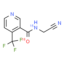 ChemSpider 2D Image | N-(Cyanomethyl)-4-(trifluoromethyl)-3-pyridine(~15~N,~18~O)carboxamide | C9H6F3N215N18O