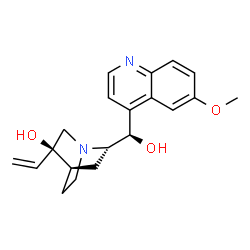 ChemSpider 2D Image | (3alpha,4beta,8alpha,9R)-6'-Methoxycinchonan-3,9-diol | C20H24N2O3