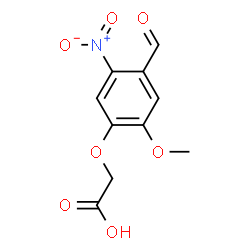 ChemSpider 2D Image | (4-Formyl-2-methoxy-5-nitrophenoxy)acetic acid | C10H9NO7