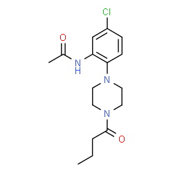 ChemSpider 2D Image | N-[2-(4-Butyryl-1-piperazinyl)-5-chlorophenyl]acetamide | C16H22ClN3O2
