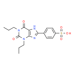 ChemSpider 2D Image | 1,3-Dipropyl-8-(p-sulfophenyl)xanthine | C17H20N4O5S
