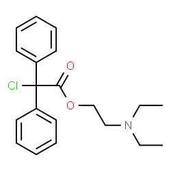 ChemSpider 2D Image | 2-(Diethylamino)ethyl chloro(diphenyl)acetate | C20H24ClNO2