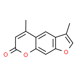 ChemSpider 2D Image | 3,5-Dimethyl-7H-furo[3,2-g]chromen-7-one | C13H10O3