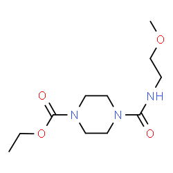 ChemSpider 2D Image | Ethyl 4-[(2-methoxyethyl)carbamoyl]-1-piperazinecarboxylate | C11H21N3O4