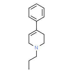 ChemSpider 2D Image | 4-Phenyl-1-propyl-1,2,3,6-tetrahydropyridine | C14H19N