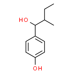 ChemSpider 2D Image | 4-(1-Hydroxy-2-methylbutyl)phenol | C11H16O2