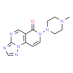 ChemSpider 2D Image | 7-(4-Methyl-1-piperazinyl)pyrido[3,4-e][1,2,4]triazolo[1,5-a]pyrimidin-6(7H)-one | C13H15N7O