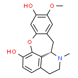 ChemSpider 2D Image | (12aS)-10-Methoxy-1-methyl-2,3,12,12a-tetrahydro-1H-[1]benzoxepino[2,3,4-ij]isoquinoline-6,9-diol | C18H19NO4