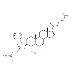ChemSpider 2D Image | 4-{[(3beta,8xi,9xi,14xi)-3-Benzyl-4-(hydroxymethyl)cholestan-3-yl]oxy}-4-oxobutanoic acid | C39H60O5