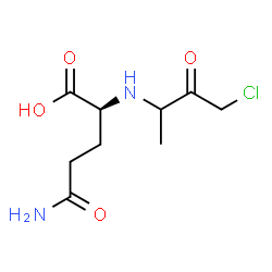 ChemSpider 2D Image | N~2~-(4-Chloro-3-oxo-2-butanyl)-L-glutamine | C9H15ClN2O4