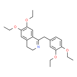 ChemSpider 2D Image | 1-(3,4-Diethoxybenzyl)-6,7-diethoxy-3,4-dihydroisoquinoline | C24H31NO4