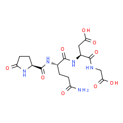 ChemSpider 2D Image | 5-Oxo-L-prolyl-L-glutaminyl-L-alpha-aspartylglycine | C16H23N5O9