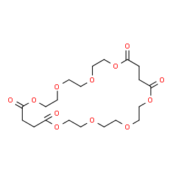 ChemSpider 2D Image | 1,4,7,10,15,18,21,24-Octaoxacyclooctacosane-11,14,25,28-tetrone | C20H32O12