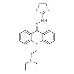 ChemSpider 2D Image | 2-[9-(4,5-Dihydro-1,3-thiazol-2-ylhydrazono)-10(9H)-acridinyl]-N,N-diethylethanamine | C22H27N5S