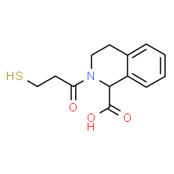 ChemSpider 2D Image | 2-(3-Sulfanylpropanoyl)-1,2,3,4-tetrahydro-1-isoquinolinecarboxylic acid | C13H15NO3S