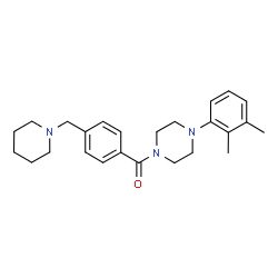 ChemSpider 2D Image | [4-(2,3-Dimethylphenyl)-1-piperazinyl][4-(1-piperidinylmethyl)phenyl]methanone | C25H33N3O