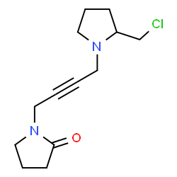 ChemSpider 2D Image | 2-Pyrrolidinone, 1-(4-(2-(chloromethyl)-1-pyrrolidinyl)-2-butynyl)- | C13H19ClN2O