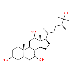 ChemSpider 2D Image | (3alpha,5beta,7alpha,12alpha,24R)-Ergostane-3,7,12,25-tetrol | C28H50O4