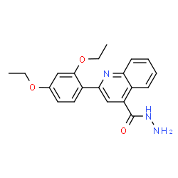 ChemSpider 2D Image | 2-(2,4-Diethoxyphenyl)-4-quinolinecarbohydrazide | C20H21N3O3