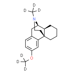 ChemSpider 2D Image | (14alpha)-17-(~2~H_3_)Methyl-3-[(~2~H_3_)methyloxy]morphinan | C18H19D6NO