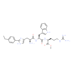 ChemSpider 2D Image | Methyl 2-(4-ethylphenyl)-L-histidyl-L-tryptophyl-L-argininate | C32H41N9O4